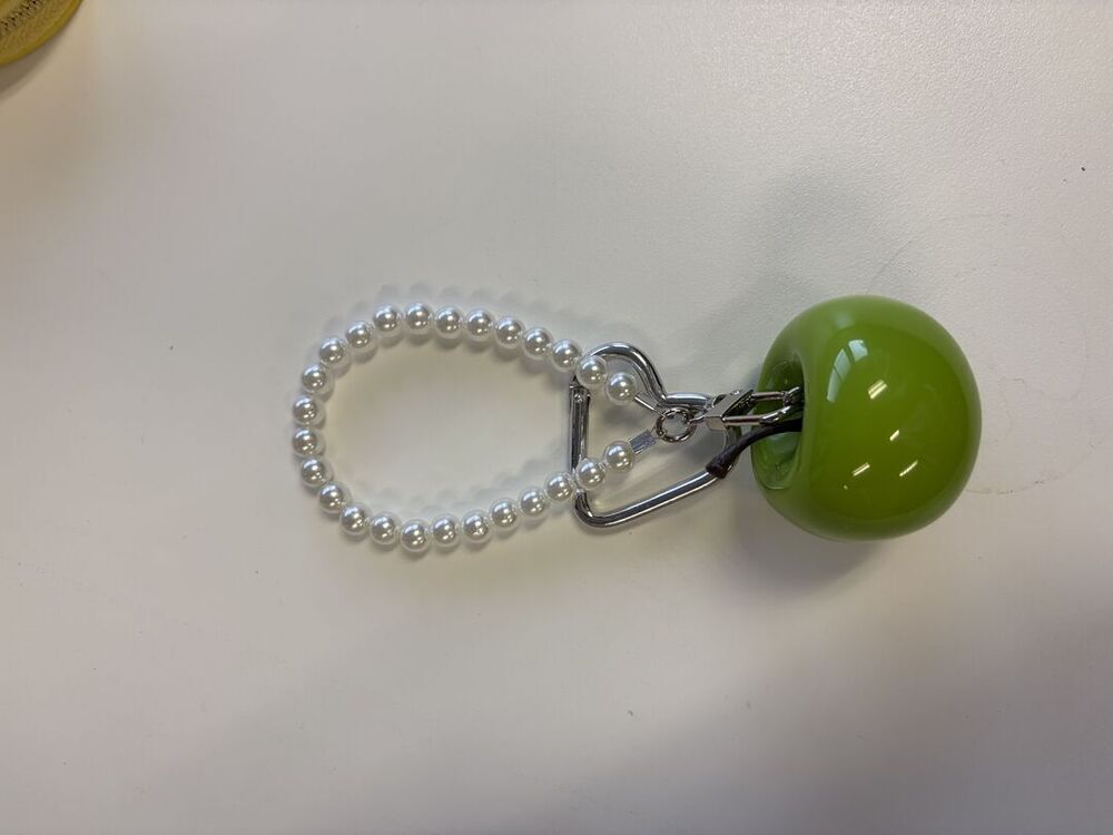 Green Ball Pearl Strap Bag Charm